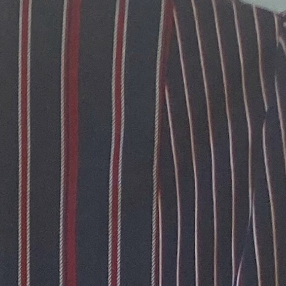 BCBGeneration SZ S navy striped unique vested capelet blazer professional career - Picture 8 of 8